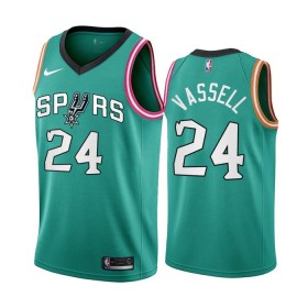 Maillot NBA San Antonio Spurs Devin Vassell 24 Nike 2022-23 City Edition Teal Swingman - Homme